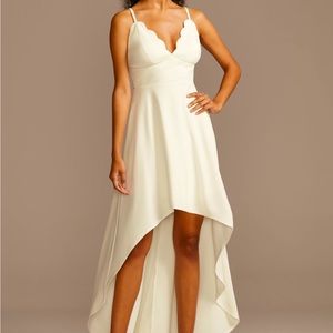 Scallop White Dress Size 12